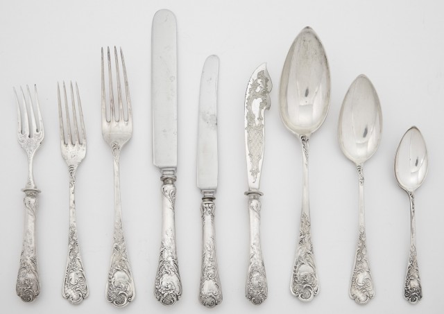 German 800 Quality Silver Partial Flatware Service