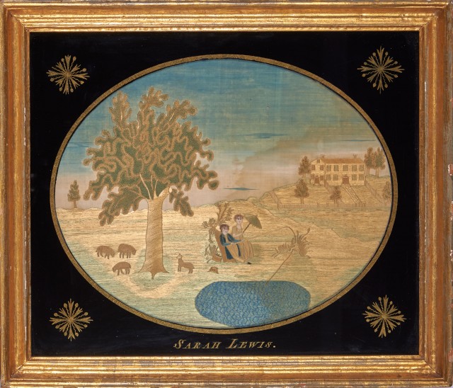 Silkwork and Watercolor Picture