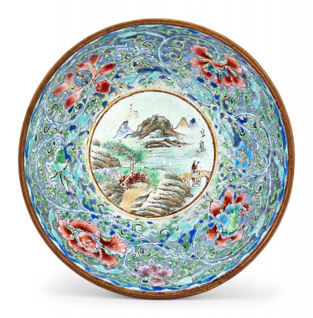 A Chinese Canton Enamel Bowl