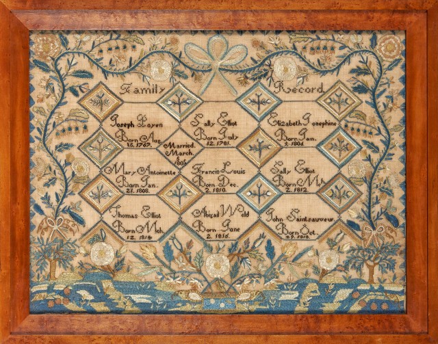 Silk Needlework Family Record