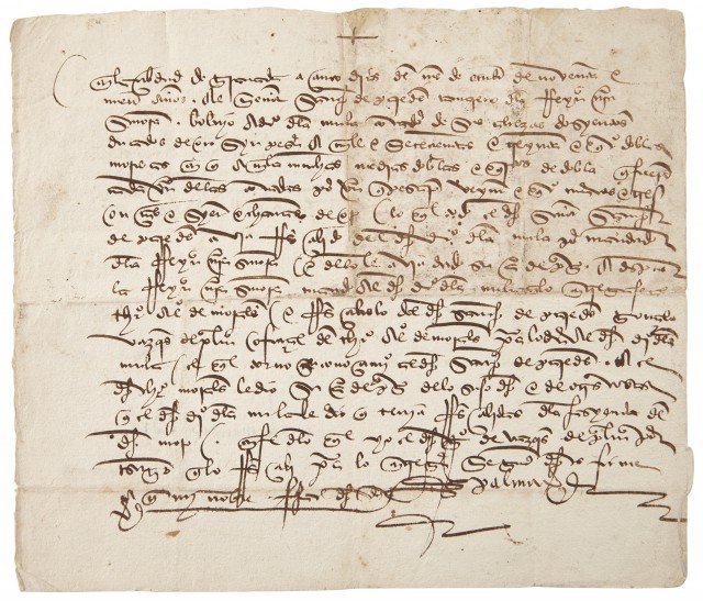 [SPAIN]  ISABELLA I of Castile, Queen of Spain. Document signed "Yo la Reyna".