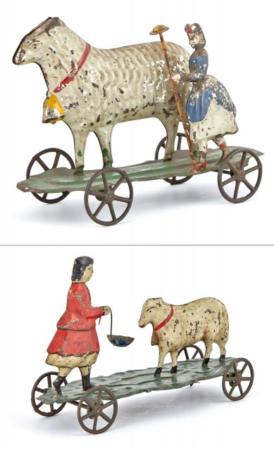 Lamb and Figure Tin Toys