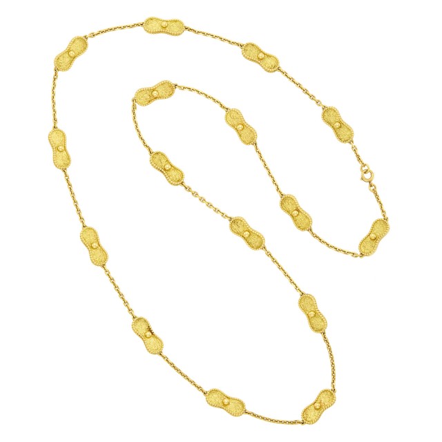 Van Cleef and Arpels Long Gold Chain Necklace, France