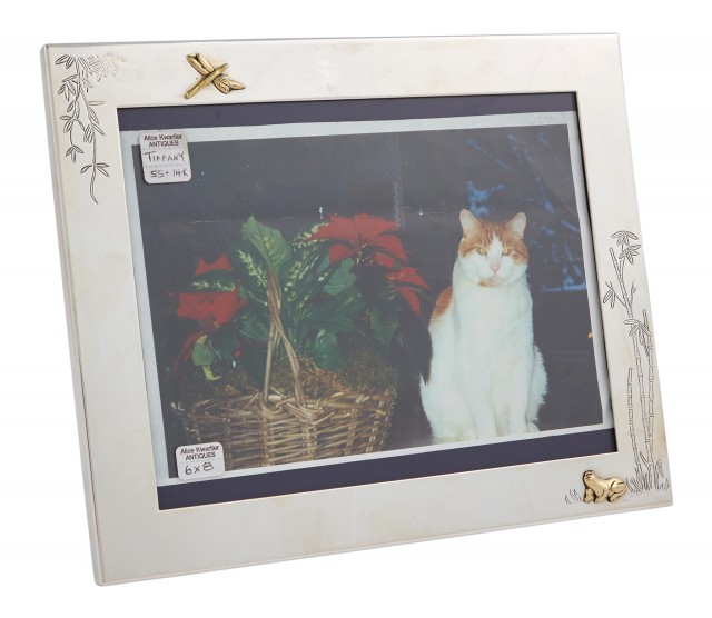 Tiffany and Co. Sterling Silver and Partial Gilt Japanesque Picture Frame