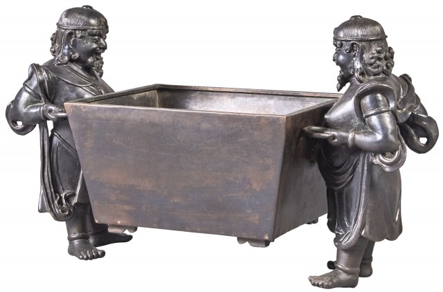 A Large Chinese Bronze 'Foreigners' Censer