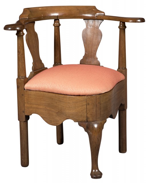 English Mahogany Corner Armchair
