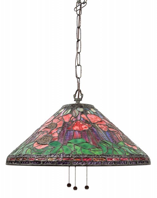 Tiffany Style Leaded Glass Hanging Fixture