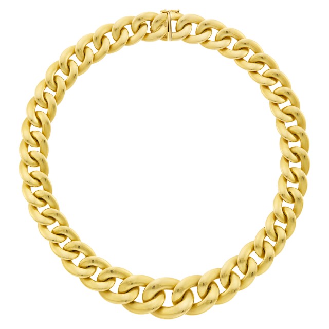 Gold Curb Link Necklace