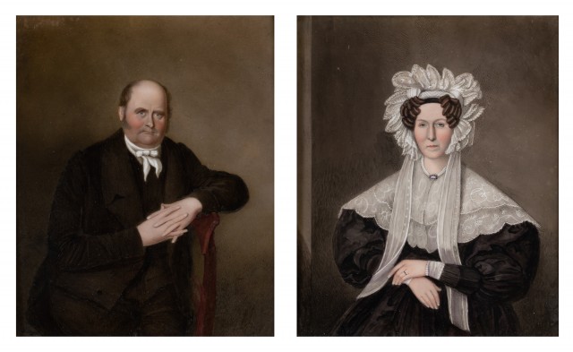 Pair of Porcelain Portrait Plaques