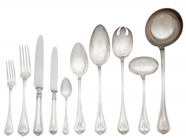 French Silver Flatware Service