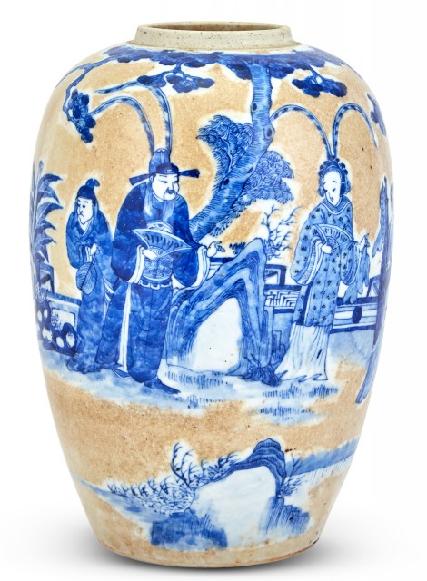 A Chinese Slip Decorated Porcelain Vase