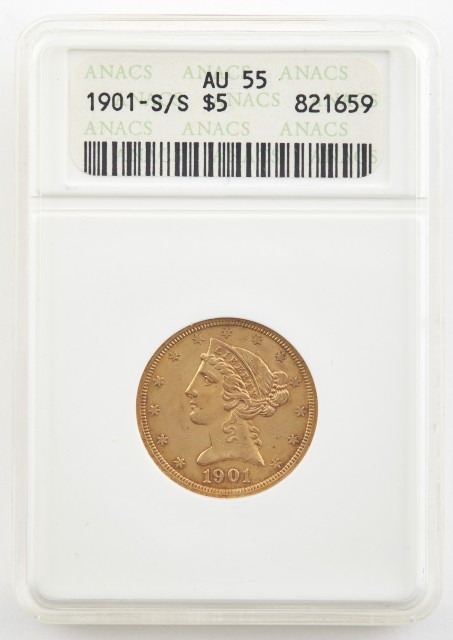 United States 1901-S Liberty Head $5 Gold