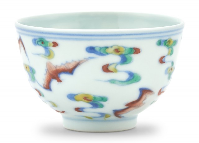 A Chinese Doucai Porcelain Cup