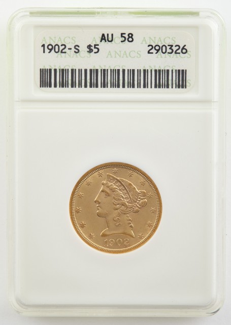 United States 1902-S Liberty Head $5