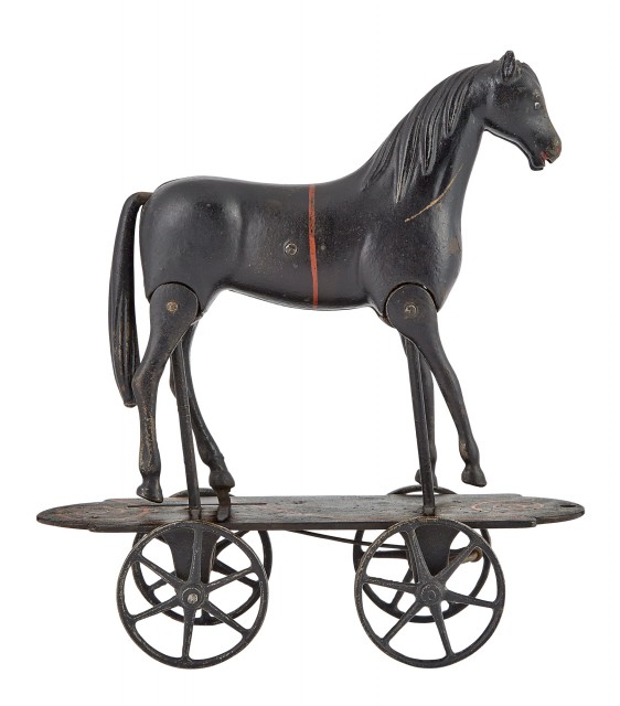 Horse on Four-Wheeled Platform