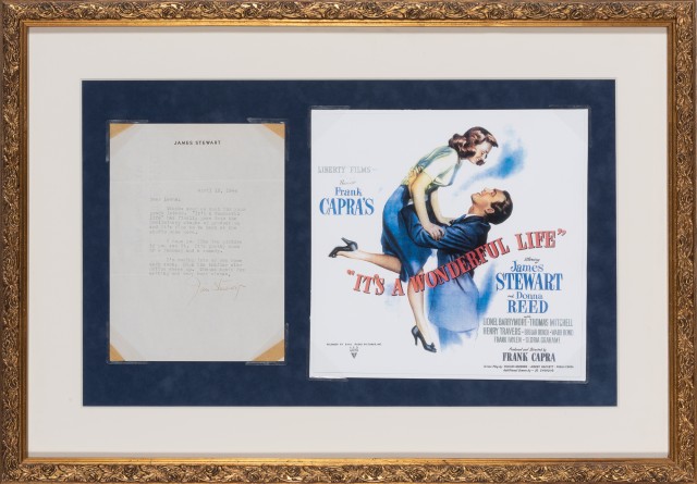 STEWART, JIMMY  Typed letter signed mentioning "It's a Wonderful Life."