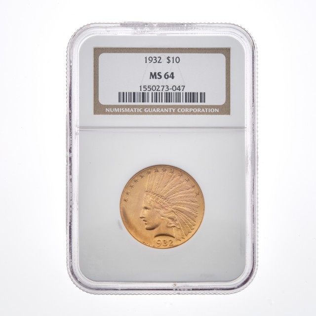 United States 1932 $10 Indian Head Eagle NGC MS64