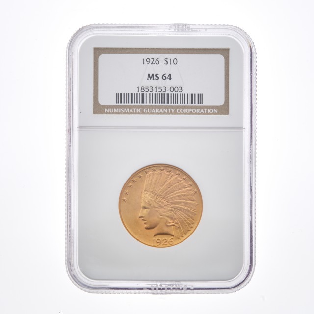 United States 1926 $10 Indian Head Eagle NGC MS64