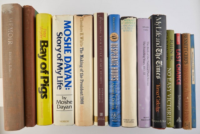 [SIGNED BOOKS]  Group of approximately fourteen signed or inscribed volumes