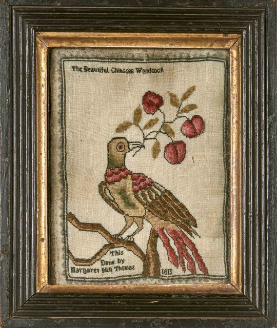 English Needlework Bird Picture