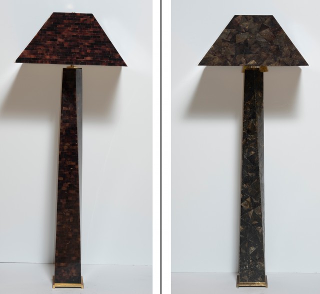 Near Pair of Karl Springer Tessellated Horn JMF