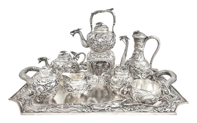 Japanese Export Sterling Silver Tea and Coffee Service