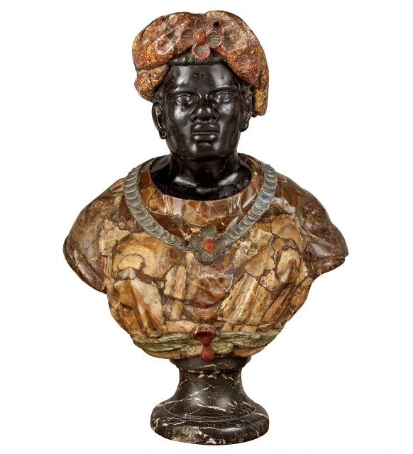 Italian Pietra Dura Bust of a Blackamoor