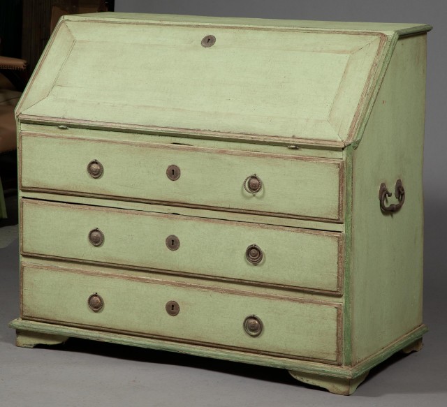 Continental Neoclassical Painted Slant-Front Desk