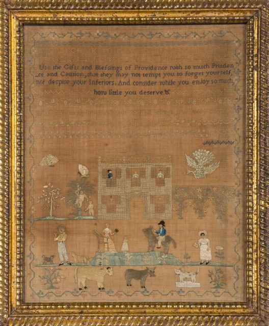 Needlework Pictorial Sampler