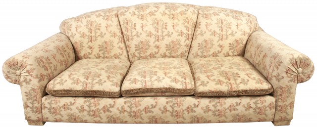 Upholstered Three-Cushion Sofa