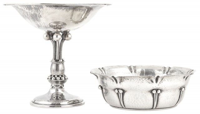 Two Danish Silver Table Articles