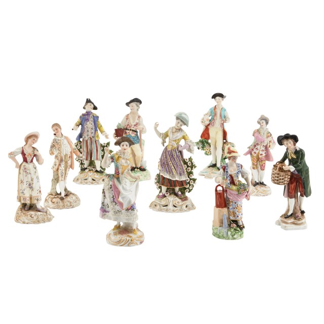 Miscellaneous Group of English and Continental Porcelain Figures