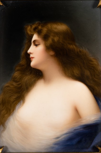 Hutschenreuther Porcelain Plaque of a Woman