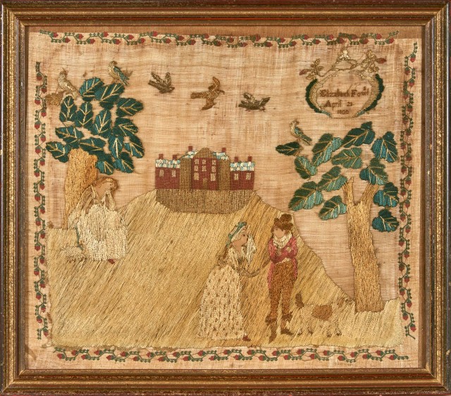 Silk Needlework Picture