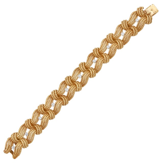 Gold and Diamond Rope Twist Bracelet, Van Cleef & Arpels, France