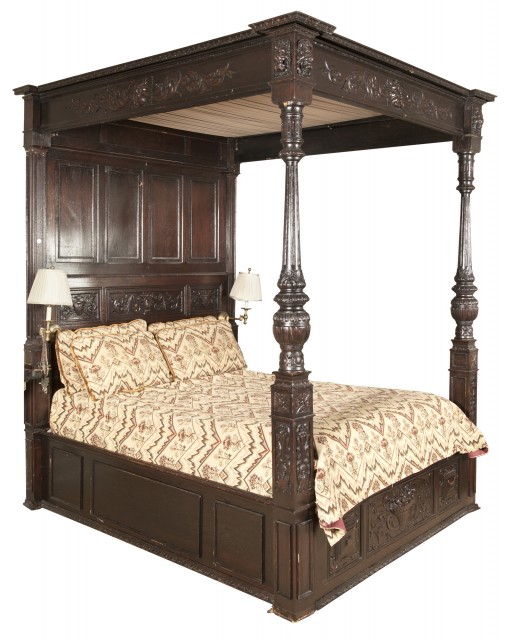 Elizabethan Style Oak Tester Bedstead
