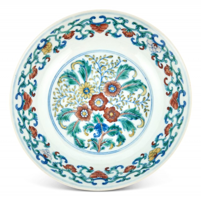 A Chinese Doucai Porcelain Dish