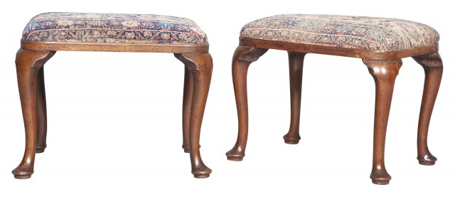 Pair of George I Walnut Stools