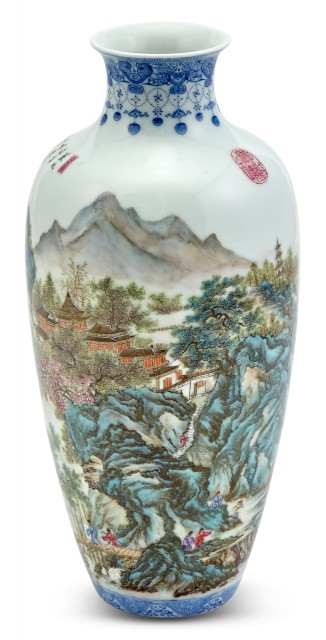 A Fine Chinese Enameled Porcelain Vase