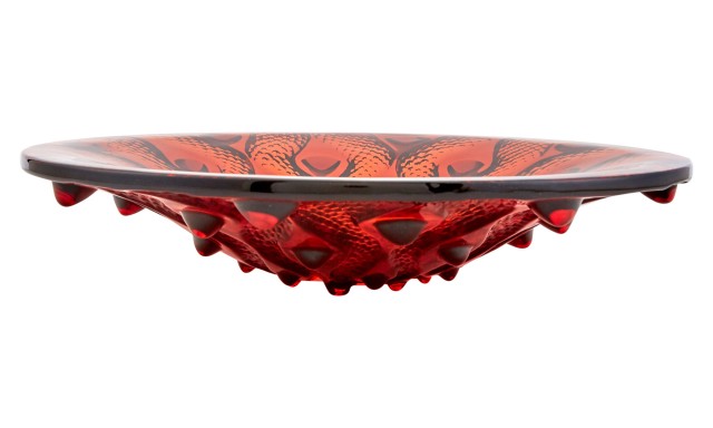 Lalique Molded Glass Serpentine