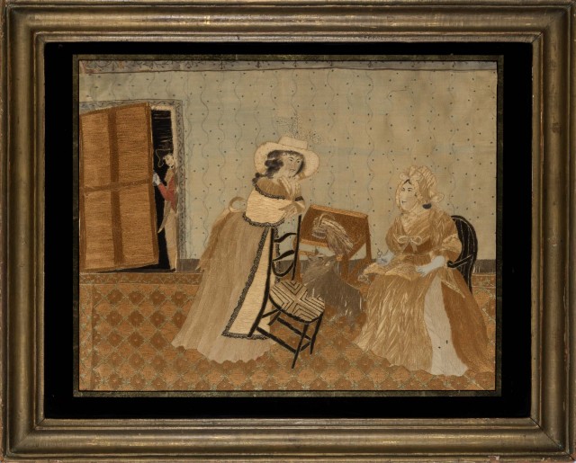 Silk-on-Linen Needlepoint Picture