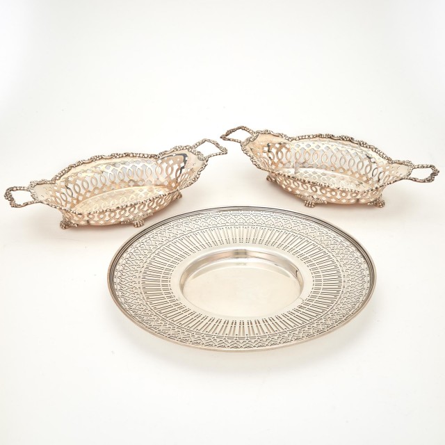 Pair of Tiffany and Co. Sterling Silver Baskets