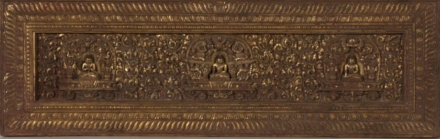 Tibetan Gilt-Wood Manuscript Cover