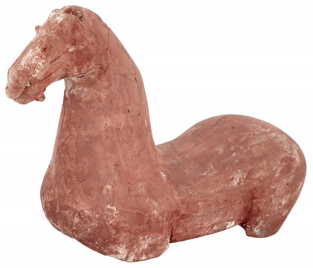 Chinese Pottery Head and Torso of a Horse