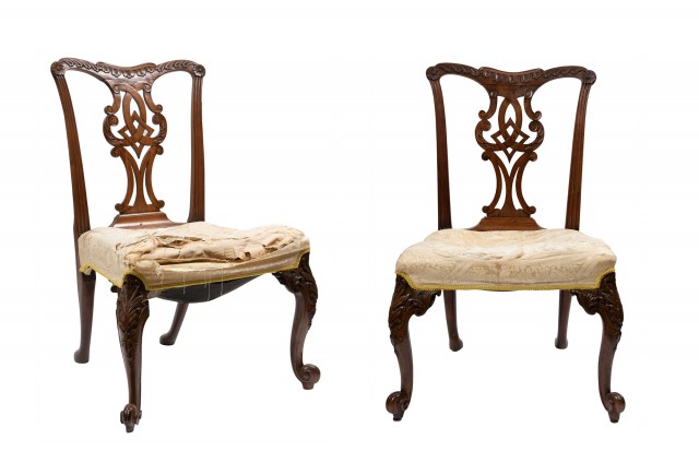 Pair of George III Mahogany Side Chairs