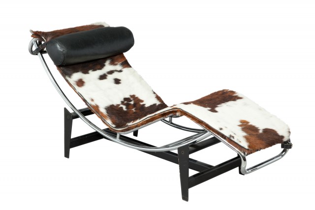 Le Corbusier Leather, Hide and Tubular Metal LC4
