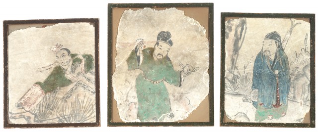 Three Chinese Fresco Fragments