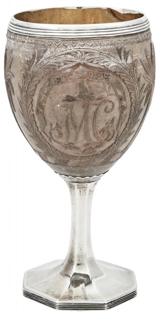 George III Sterling Silver-Mounted Coconut Cup