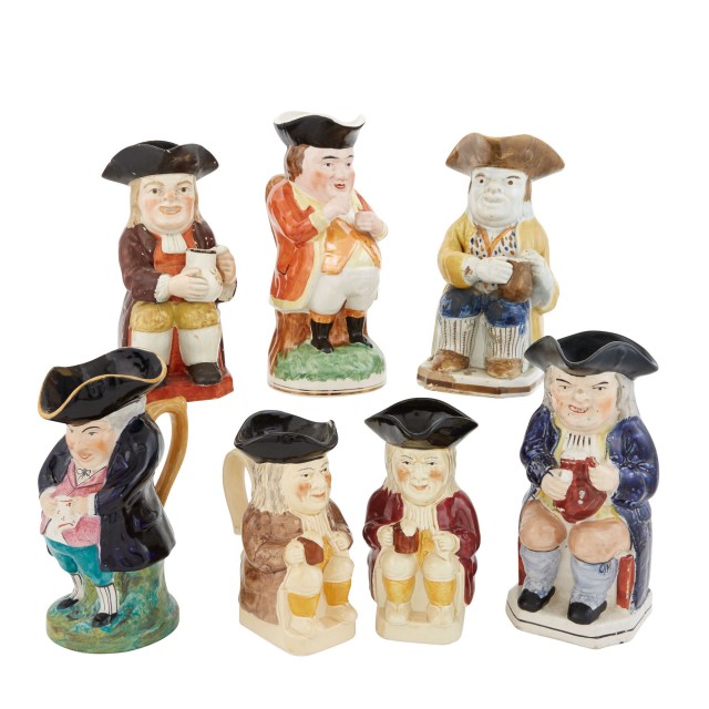 Group of English Pottery Toby Jugs