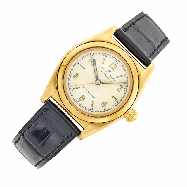 Rolex Gentleman's Gold 'Oyster Perpetual Bubbleback' Chronometer Wristwatch, Ref. 3131